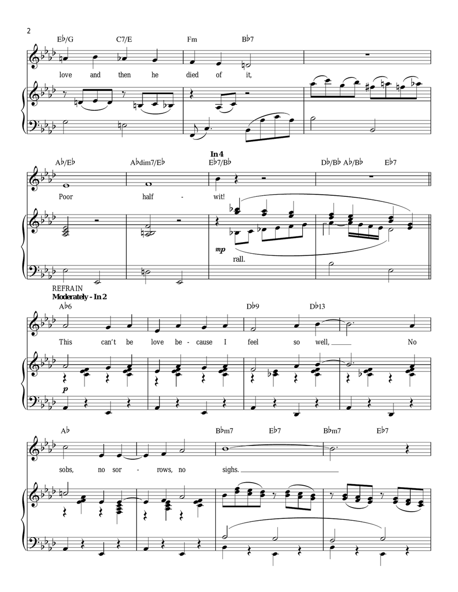 This Can't Be Love This Can't Be Love Piano, Vocal scores gallery preview page 2