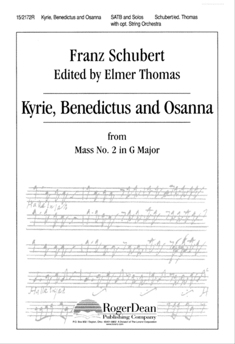Kyrie, Benedictus and Osanna 4-Part scores gallery preview page 1