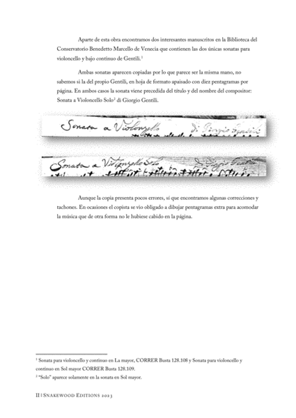 Gentili - Two sonatas for violoncello and basso continuo (preface, score and parts in PDF)