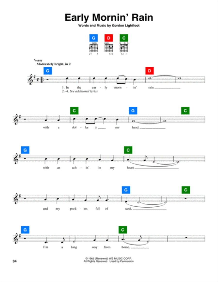 Early Mornin' Rain School and Community scores gallery preview page 1