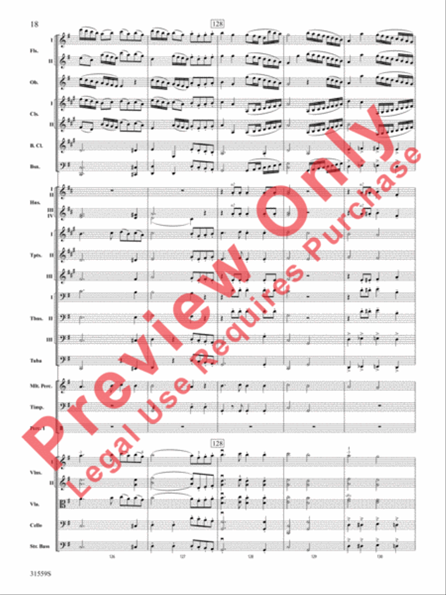 Variations on a Theme by Haydn (score only) Full Orchestra scores gallery preview page 19