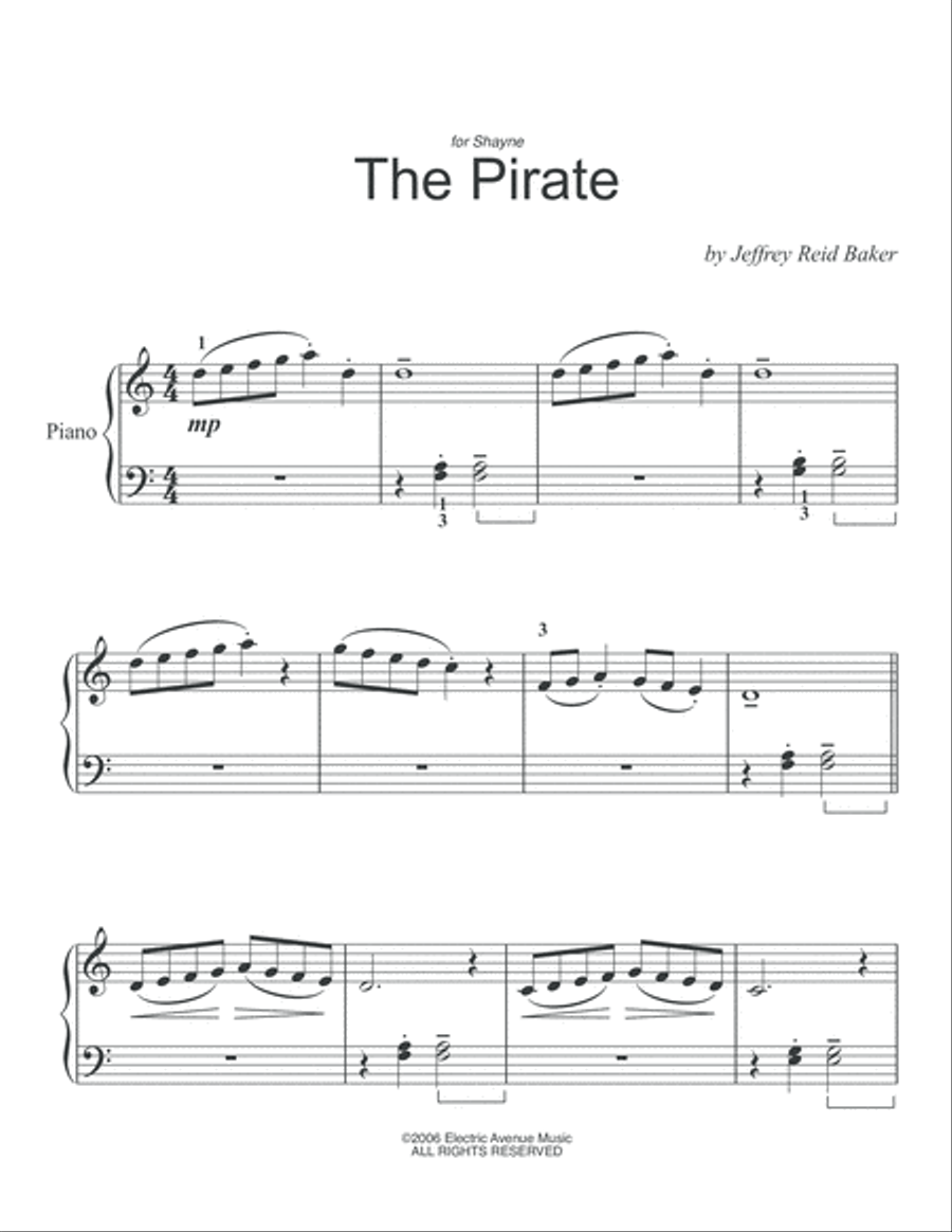 The Pirate! Easy Piano scores gallery preview page 2