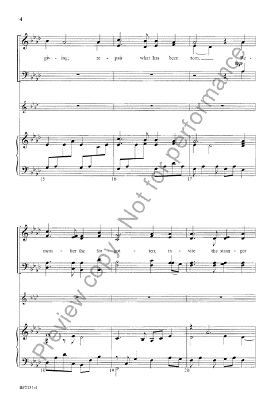 Be My Church 4-Part scores gallery preview page 5