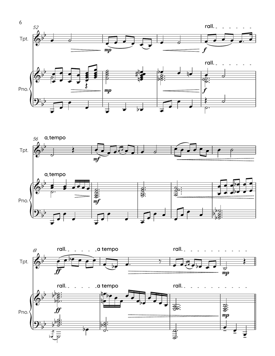 COME BACK TO SORRENTO - trumpet and piano Trumpet Solo scores gallery preview page 6