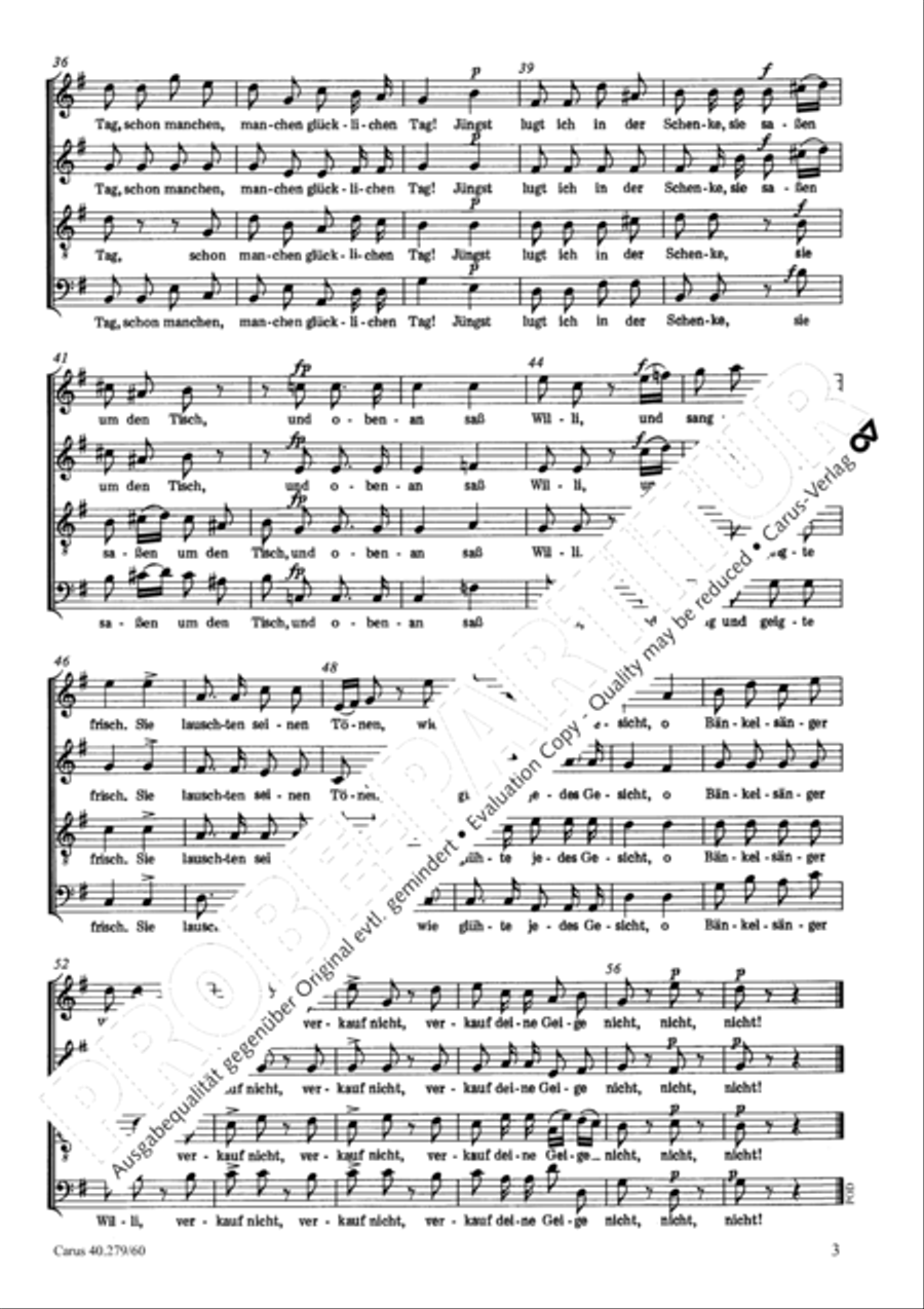 Der Bankelsanger Willi 4-Part scores gallery preview page 4