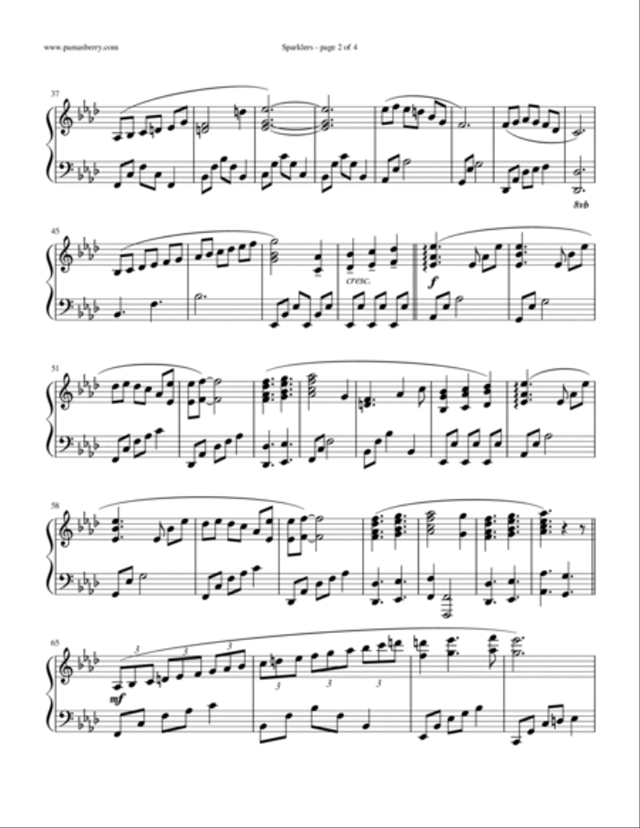 Sparklers Piano Solo scores gallery preview page 2