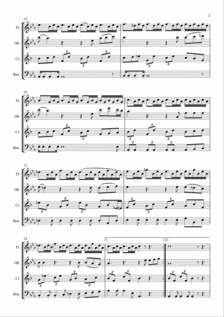 Happy Xmas (War Is Over) Happy Xmas (War Is Over) Woodwind Quartet scores gallery preview page 4