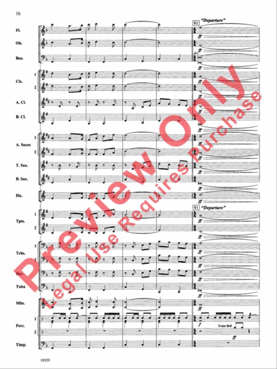The Road Unknown Concert Band scores gallery preview page 17