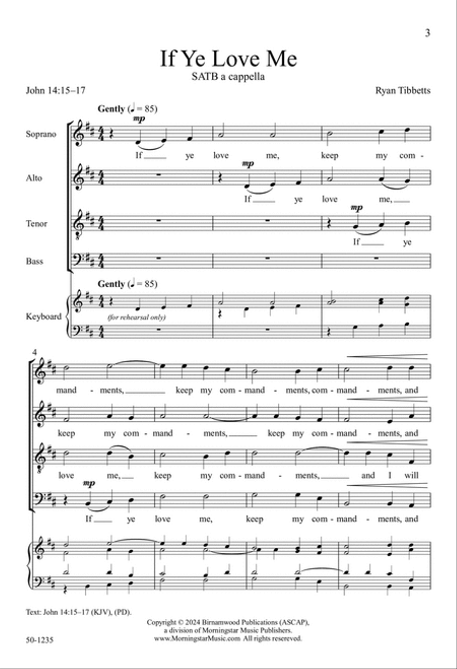 If Ye Love Me 4-Part scores gallery preview page 3