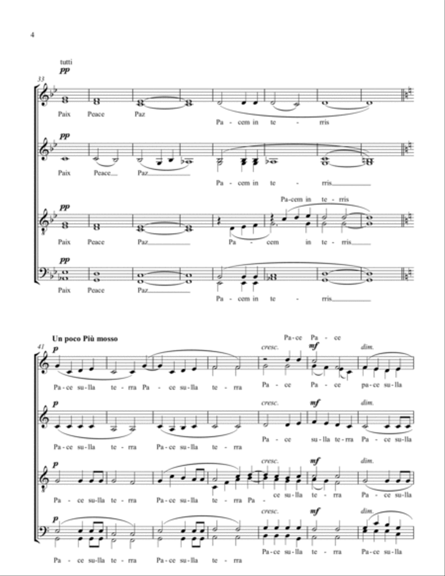 Pacem in Terris - Juan Guerra Gonzalez A Cappella scores gallery preview page 4