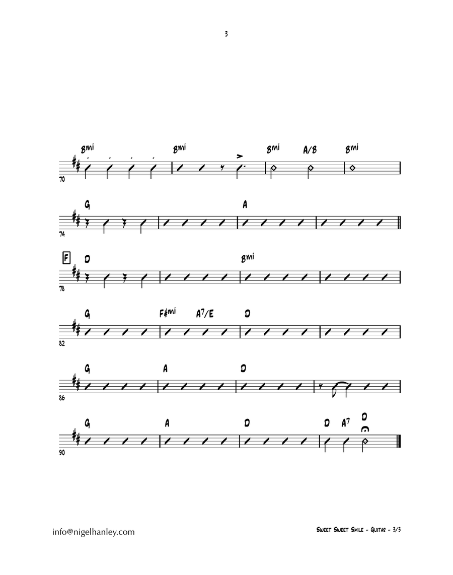 Sweet Sweet Smile Jazz Ensemble scores gallery preview page 3