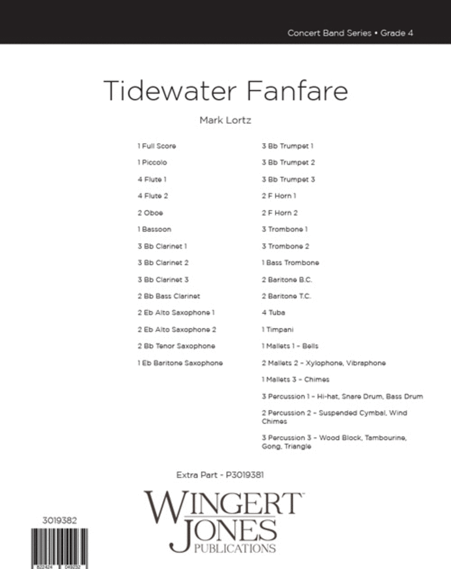 Tidewater Fanfre (Score) Concert Band scores gallery preview page 1