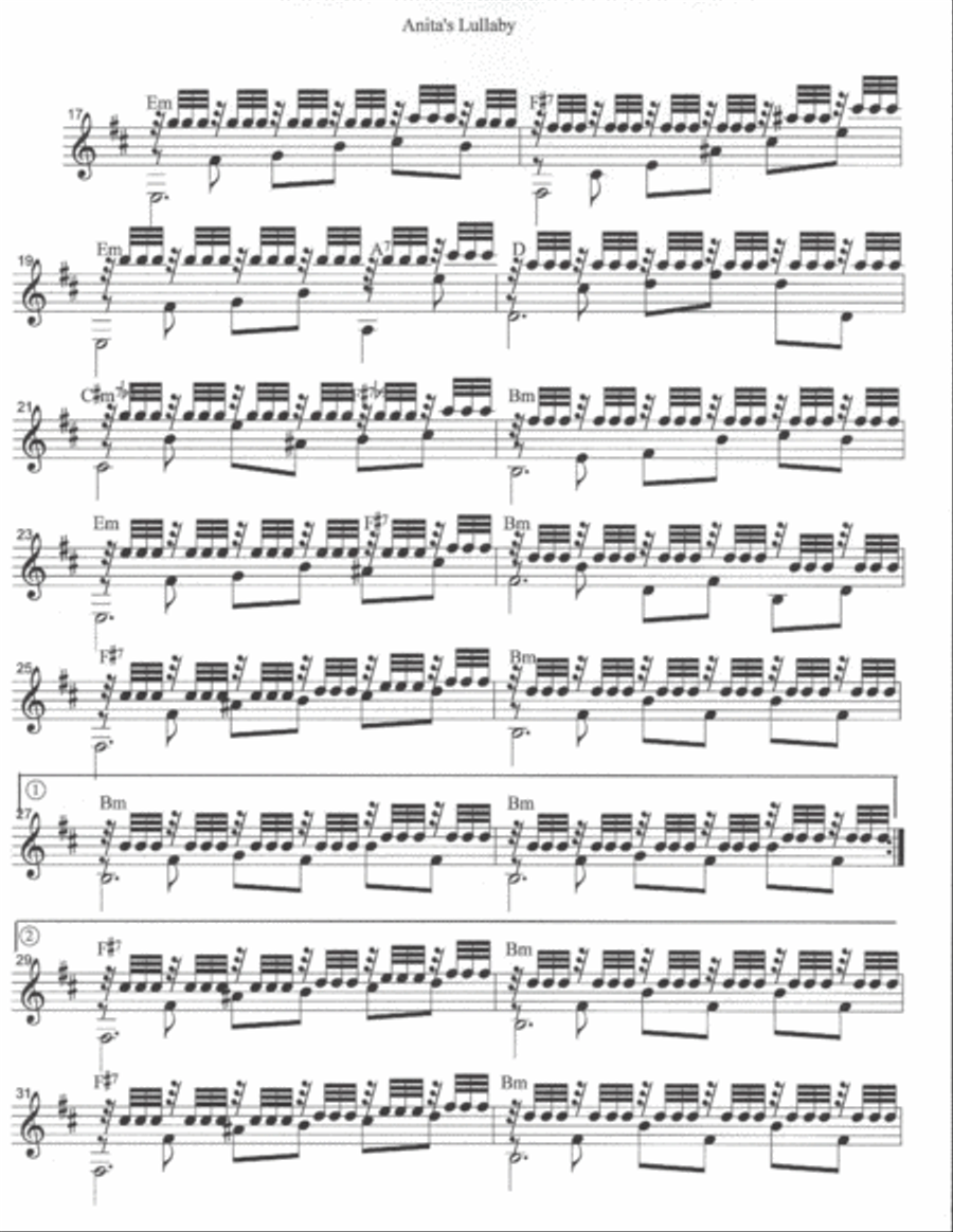 Anita's lullaby. orchestral style Violin scores gallery preview page 2