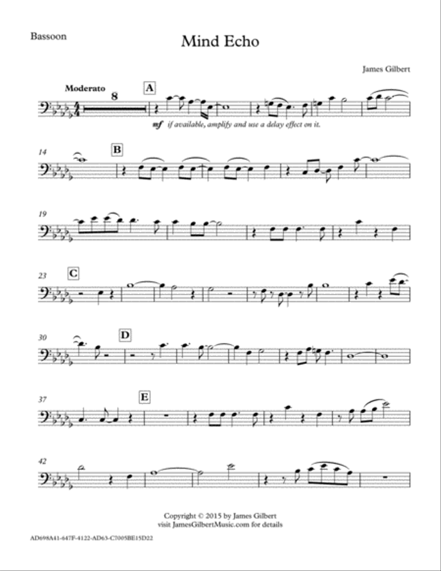 Mind Echo Bassoon scores gallery preview page 6