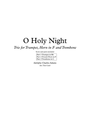 Book cover for O Holy Night. Trio for Trumpet, Horn and Trombone.