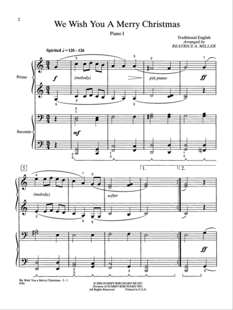 We Wish You a Merry Christmas Small Ensemble scores gallery preview page 6