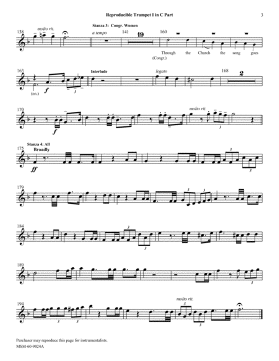 Holy God, We Praise Your Name Choir scores gallery preview page 6