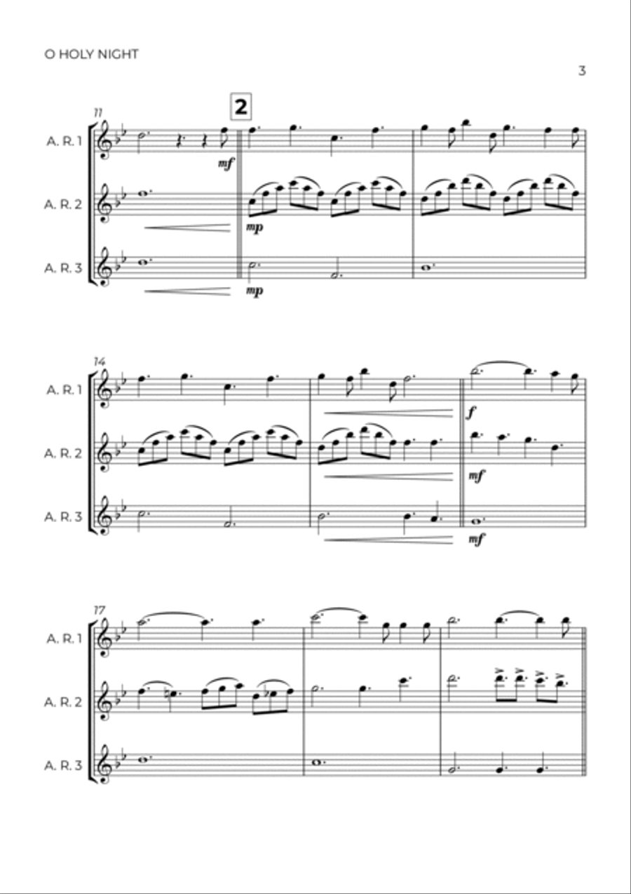 O Holy Night O Holy Night Alto Recorder scores gallery preview page 3