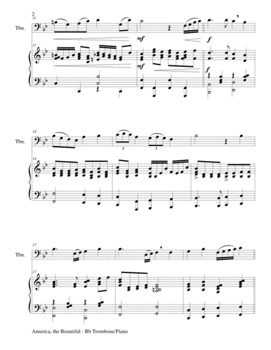CELEBRATE AMERICA (A suite of 3 great patriotic songs for Trombone & Piano with Score/Parts) image number null