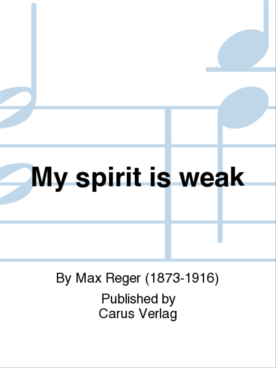 My spirit is weak SSATBB scores gallery preview page 1