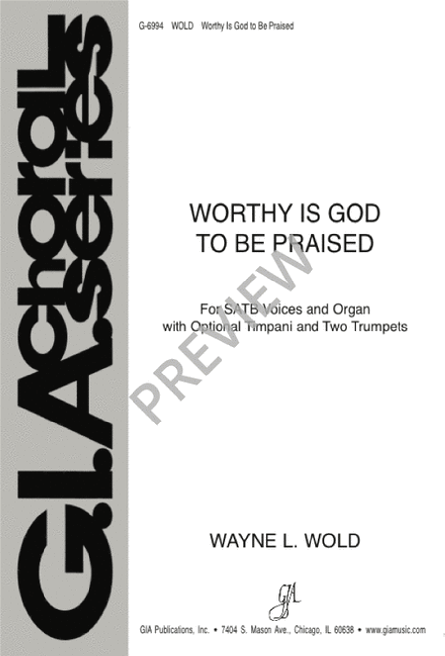 Worthy Is God to Be Praised 4-Part scores gallery preview page 1