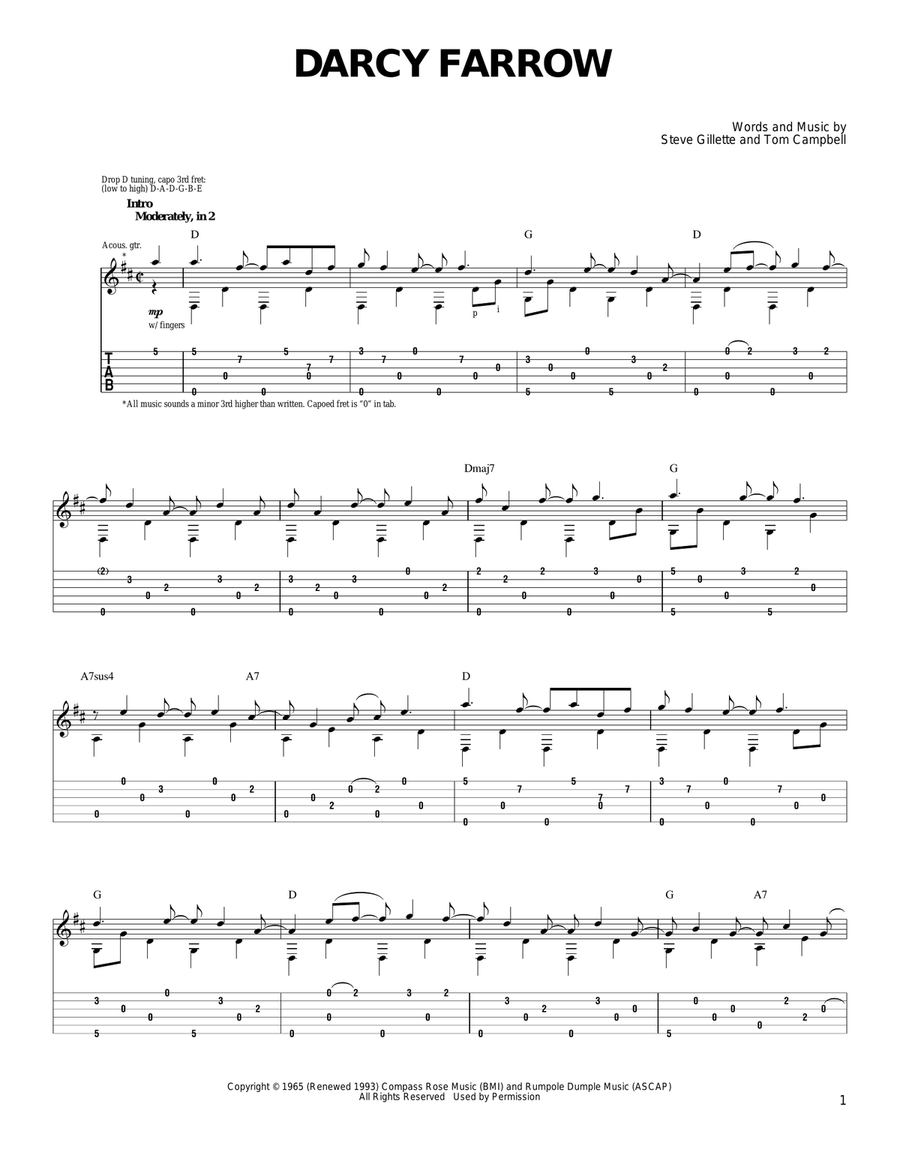Darcy Farrow Acoustic Guitar scores gallery preview page 1