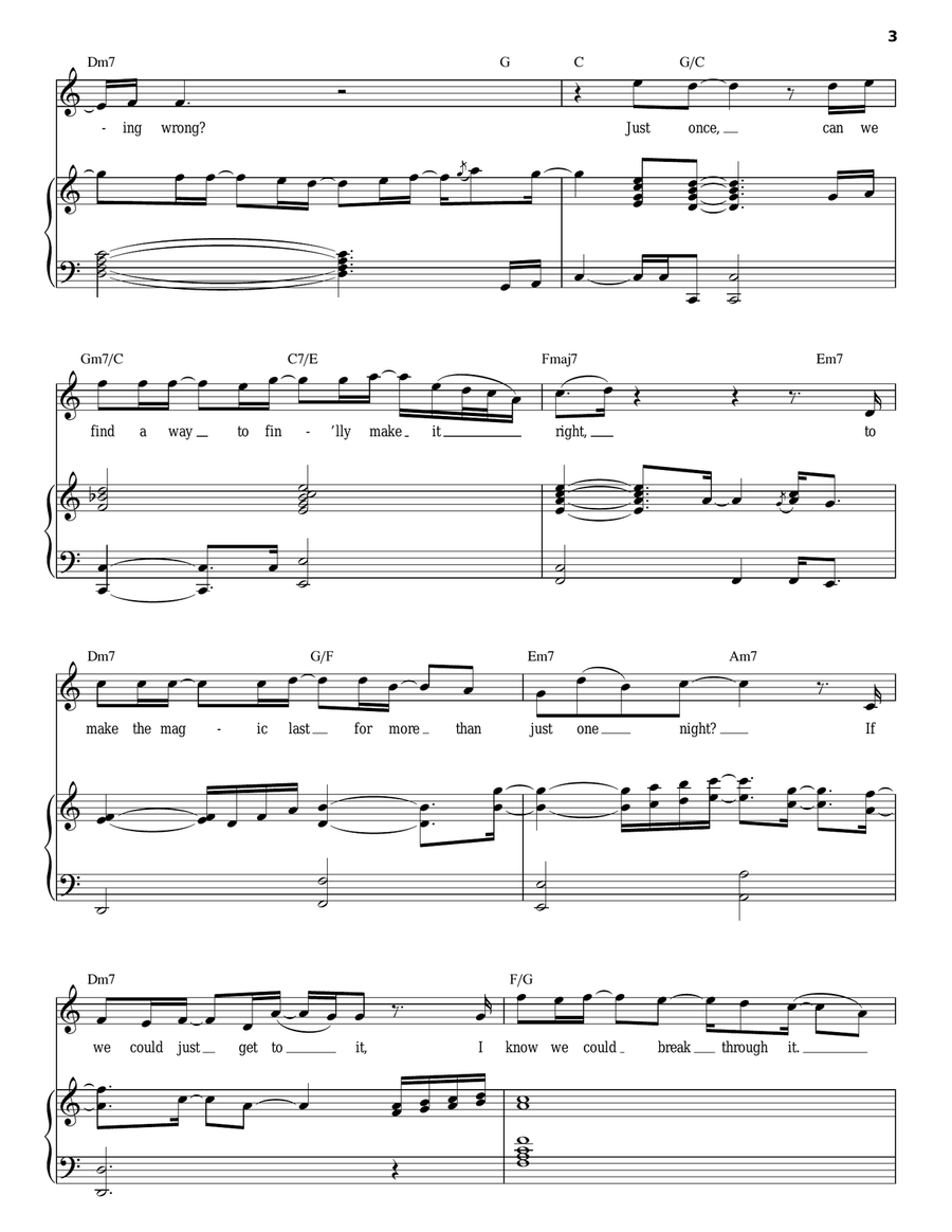 Just Once Piano, Vocal scores gallery preview page 3