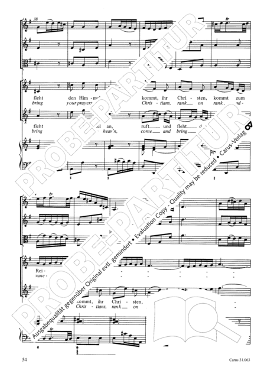Christians, etch this blessed day (Christen, atzet diesen Tag) 4-Part scores gallery preview page 55