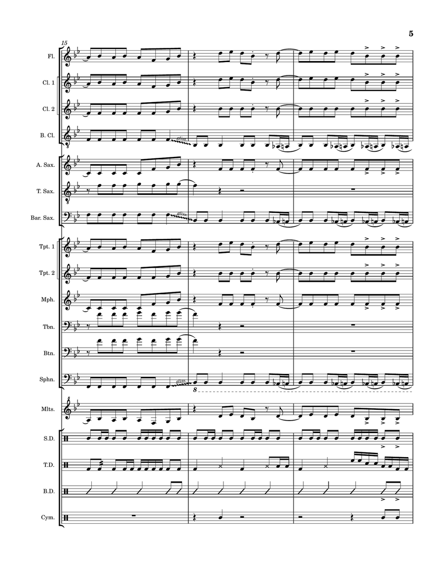 Does Your Mother Know Marching Band scores gallery preview page 5