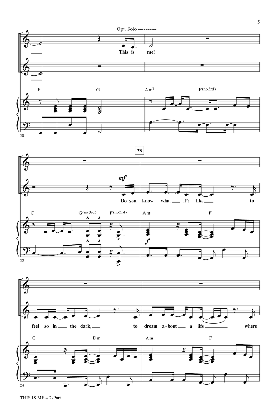 This Is Me (from Camp Rock) (arr. Mac Huff) 2-Part scores gallery preview page 4