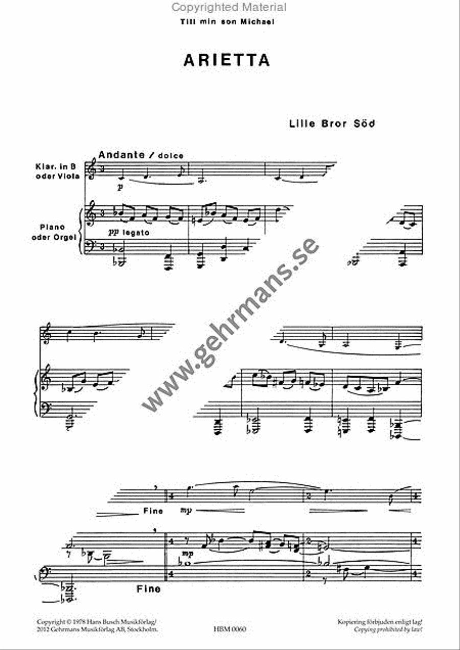 Zwei Inventionen Clarinet scores gallery preview page 2