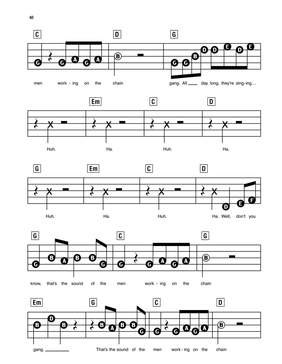 Chain Gang Electronic Keyboard scores gallery preview page 2