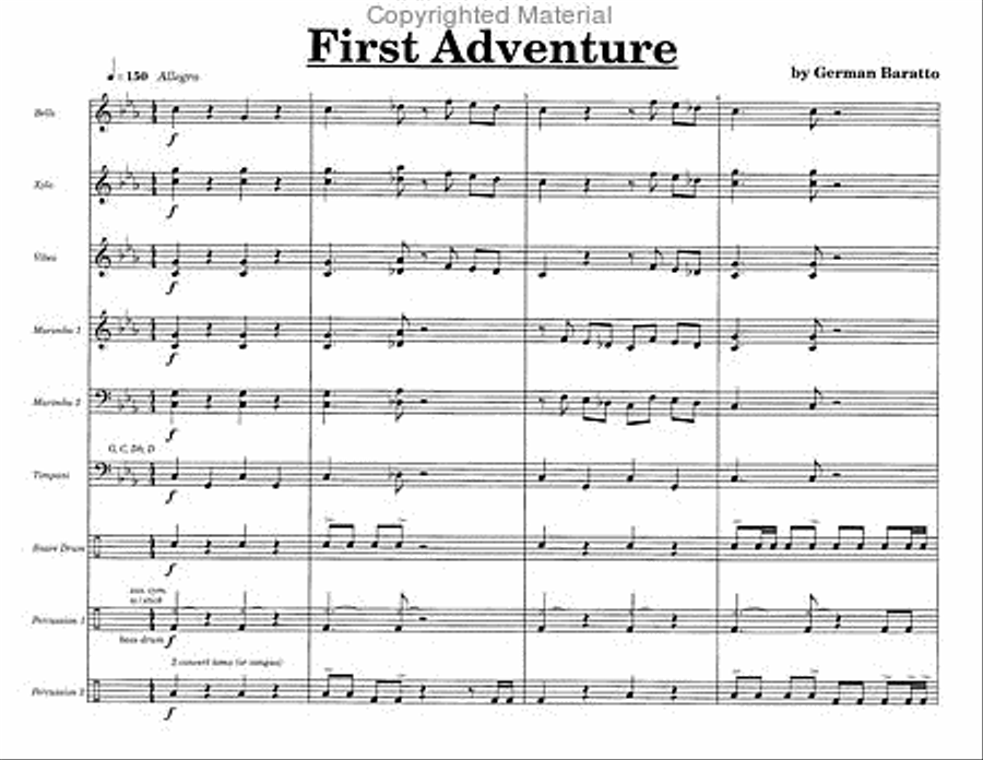 First Adventure Percussion Ensemble scores gallery preview page 2