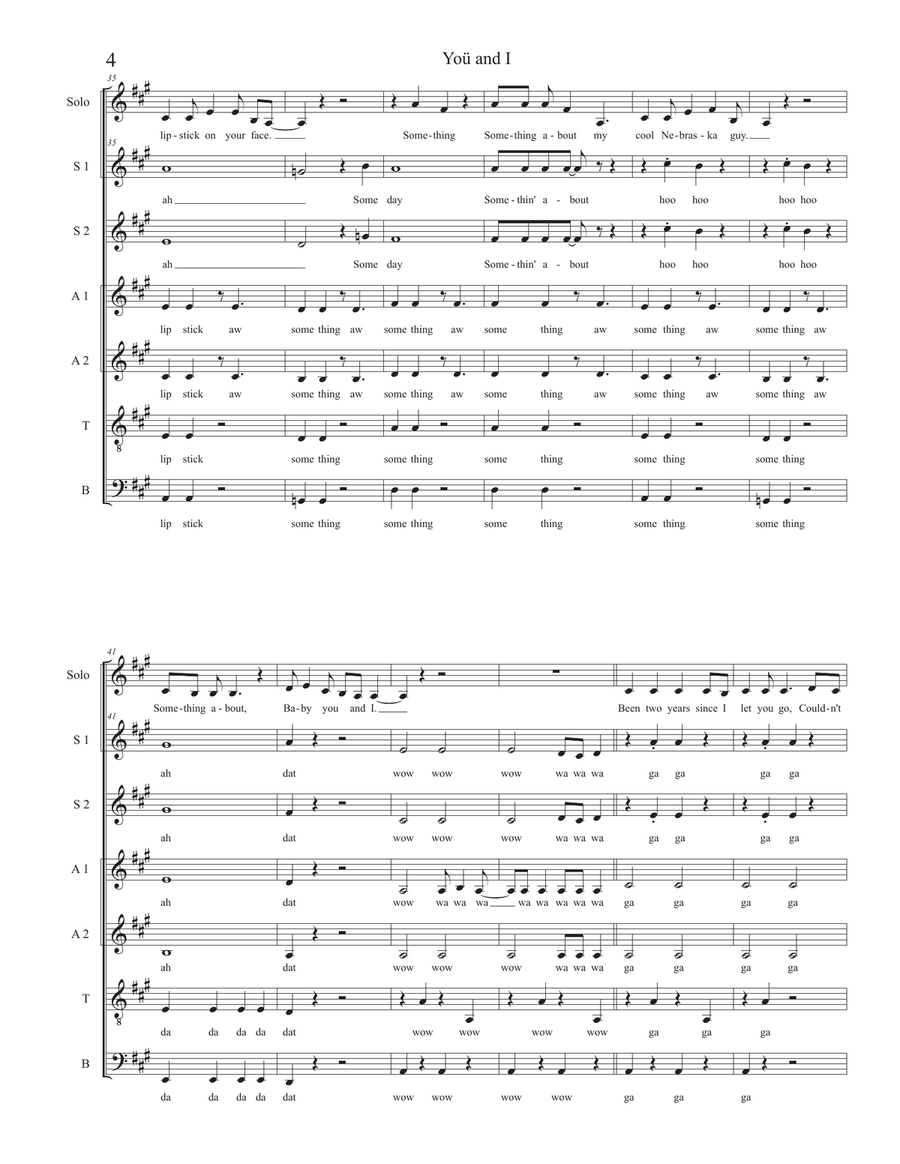 You And I 4-Part scores gallery preview page 4