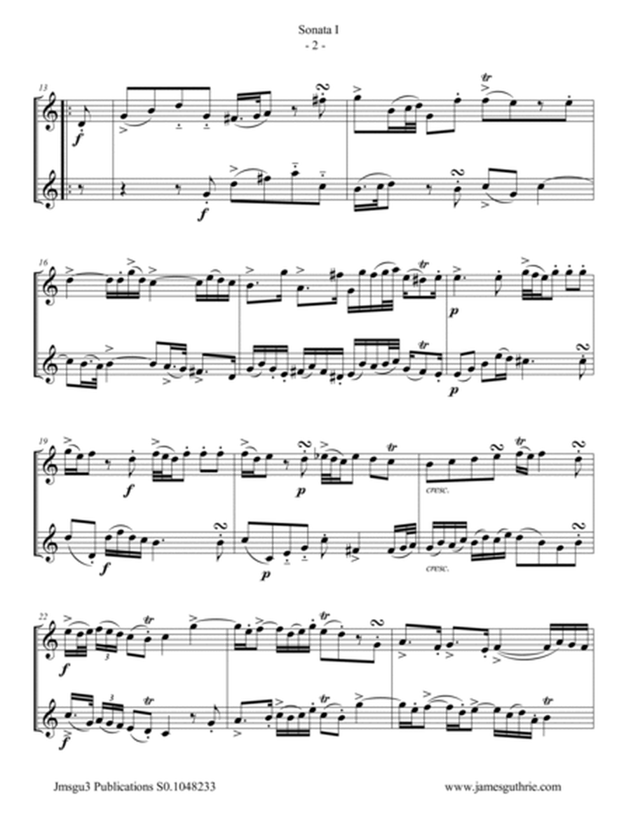 Sammartini: Sonata Op.1 No.1 for Violin Duo image number null