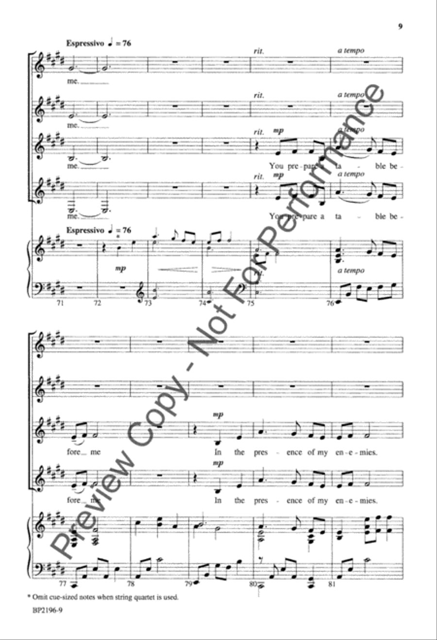 Psalm 23 - Courtney - SSAA SSAA scores gallery preview page 10