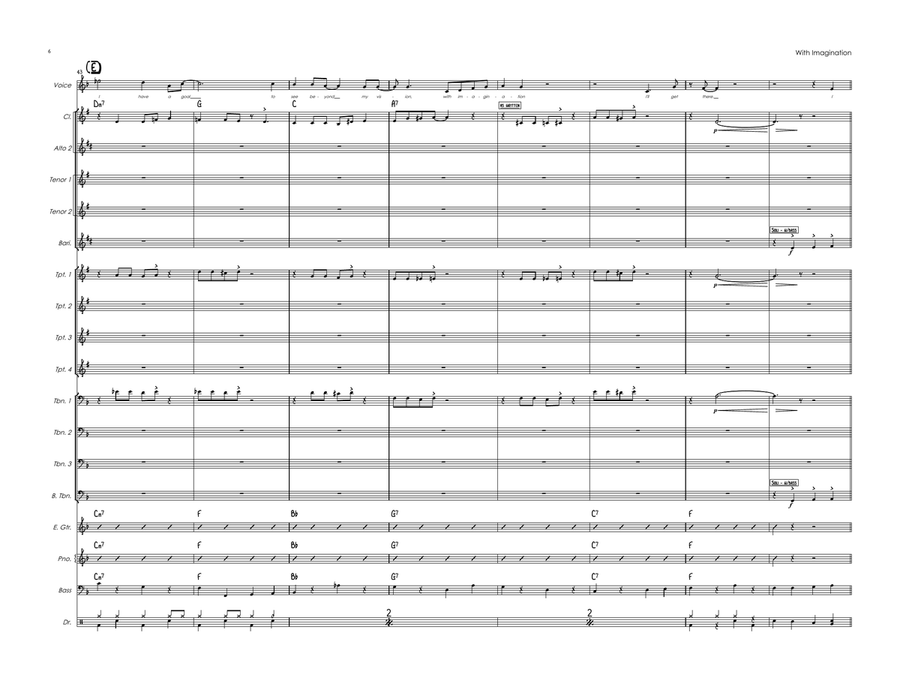 With Imagination I'll Get There Jazz Ensemble scores gallery preview page 6