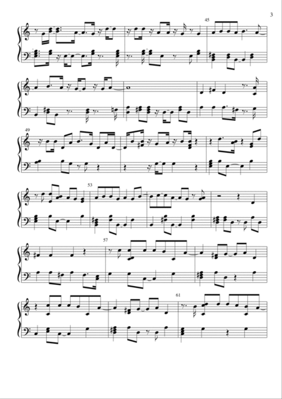 Night Changes Easy Piano scores gallery preview page 3