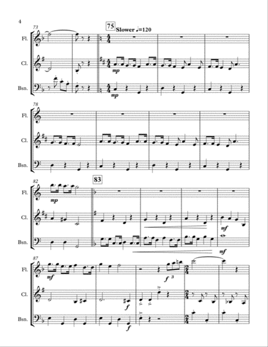 I Cain't Say No I Cain't Say No Woodwind Trio scores gallery preview page 4