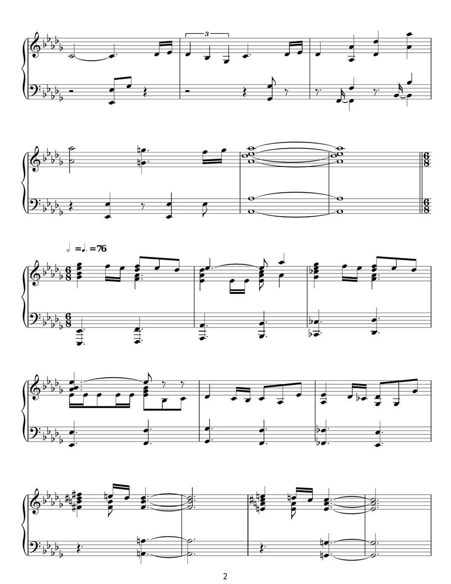 Back To The Future (Theme) Piano Solo scores gallery preview page 2