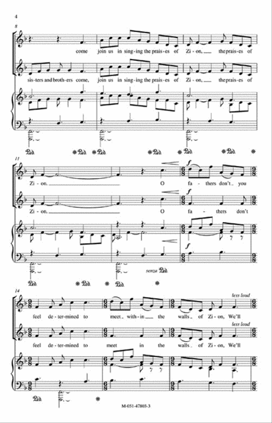 Old American Songs (Choral Suite II) 2-Part scores gallery preview page 3