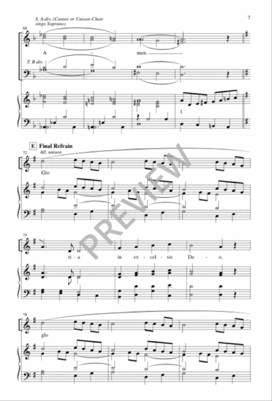 Christmas Gloria Christmas Gloria 4-Part scores gallery preview page 7