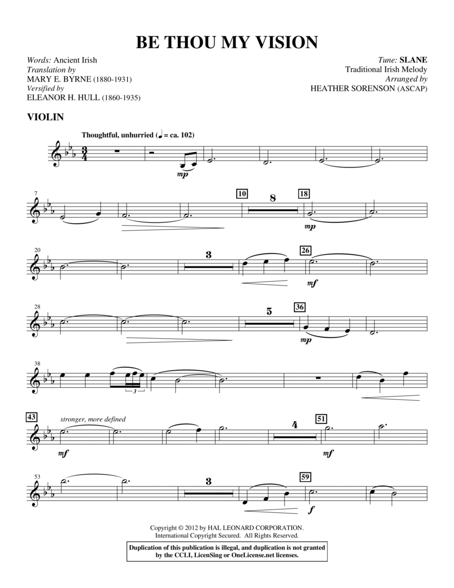 Be Thou My Vision - Violin Choir scores gallery preview page 1
