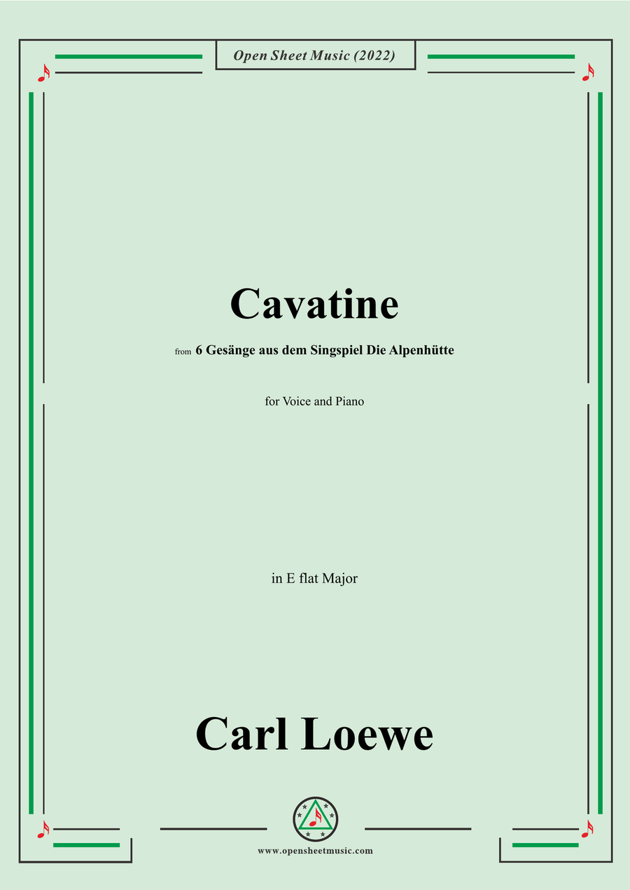 Loewe-Cavatine,in E flat Major,for Voice and Piano