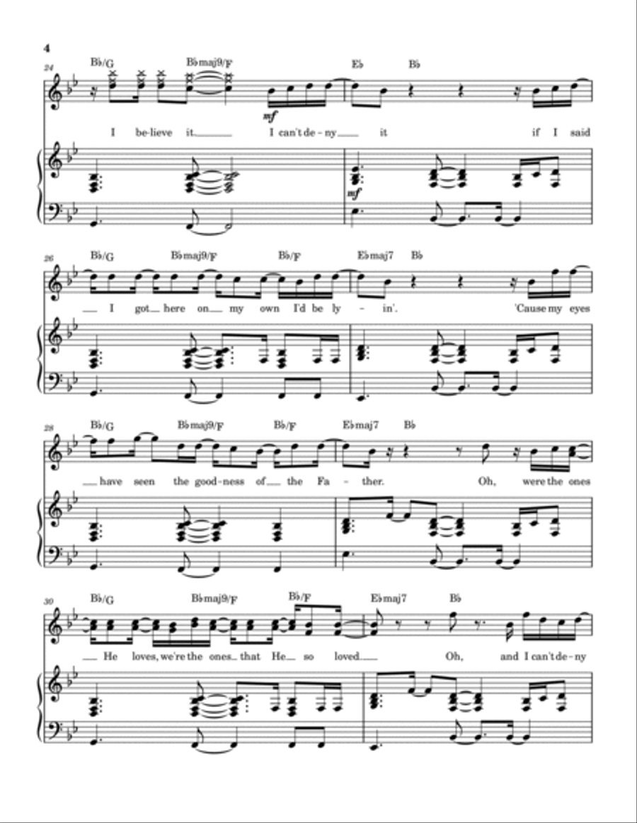 I Believe It (the Life Of Jesus) Piano, Vocal, Guitar scores gallery preview page 5