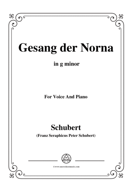 Schubert-Gesang der Norna,Op.85 No.2,in g minor,for Voice&Piano image number null