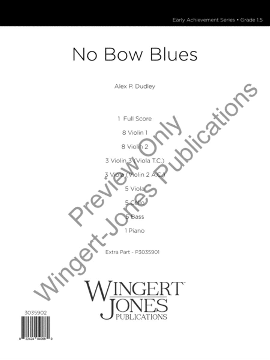 No Bow Blues No Bow Blues String Orchestra scores gallery preview page 2