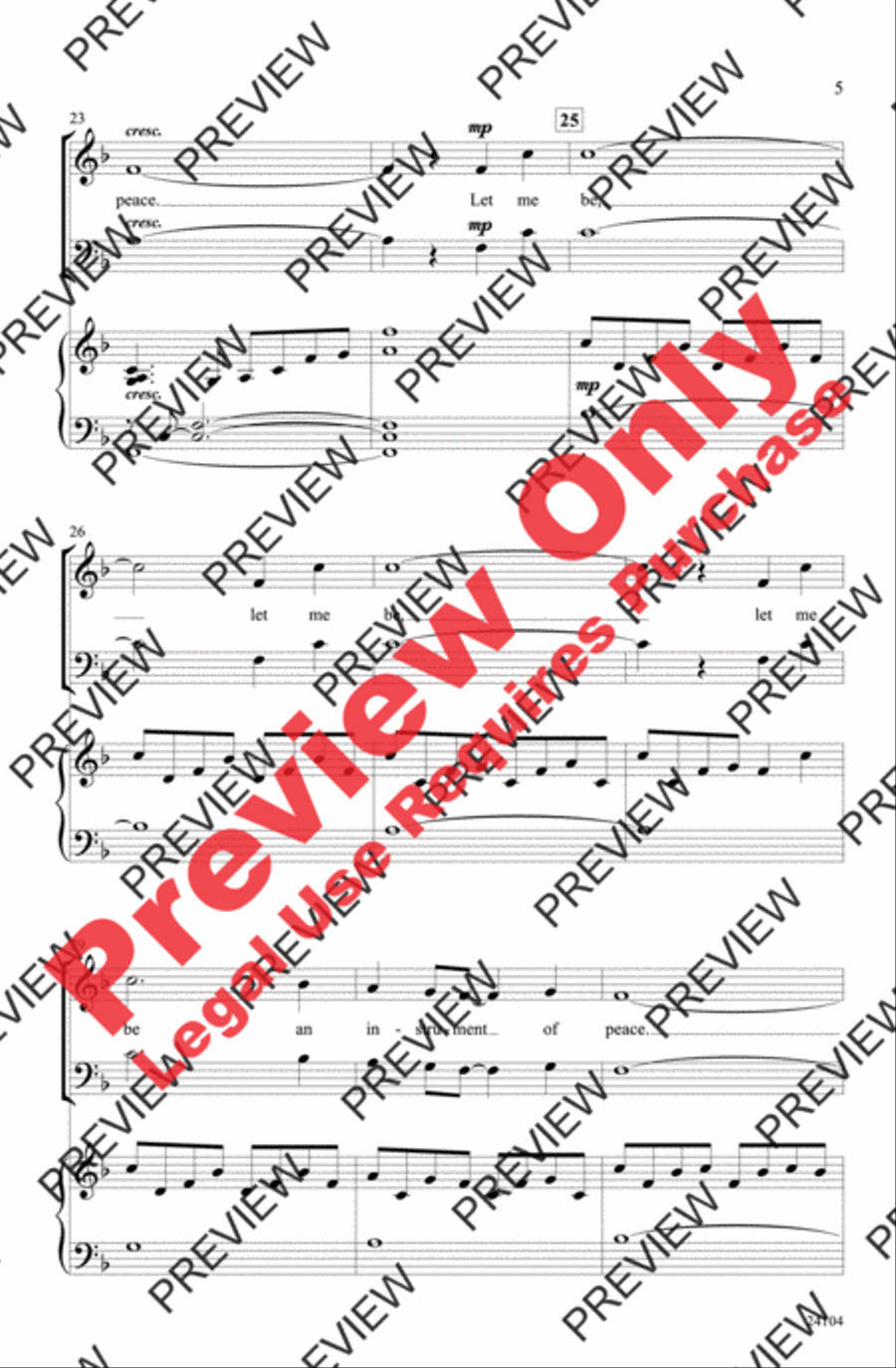 Instrument of Peace Instrument of Peace 4-Part scores gallery preview page 4