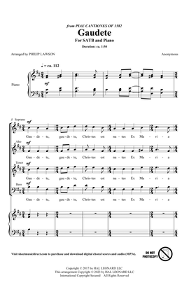 Gaudete (arr. Philip Lawson)