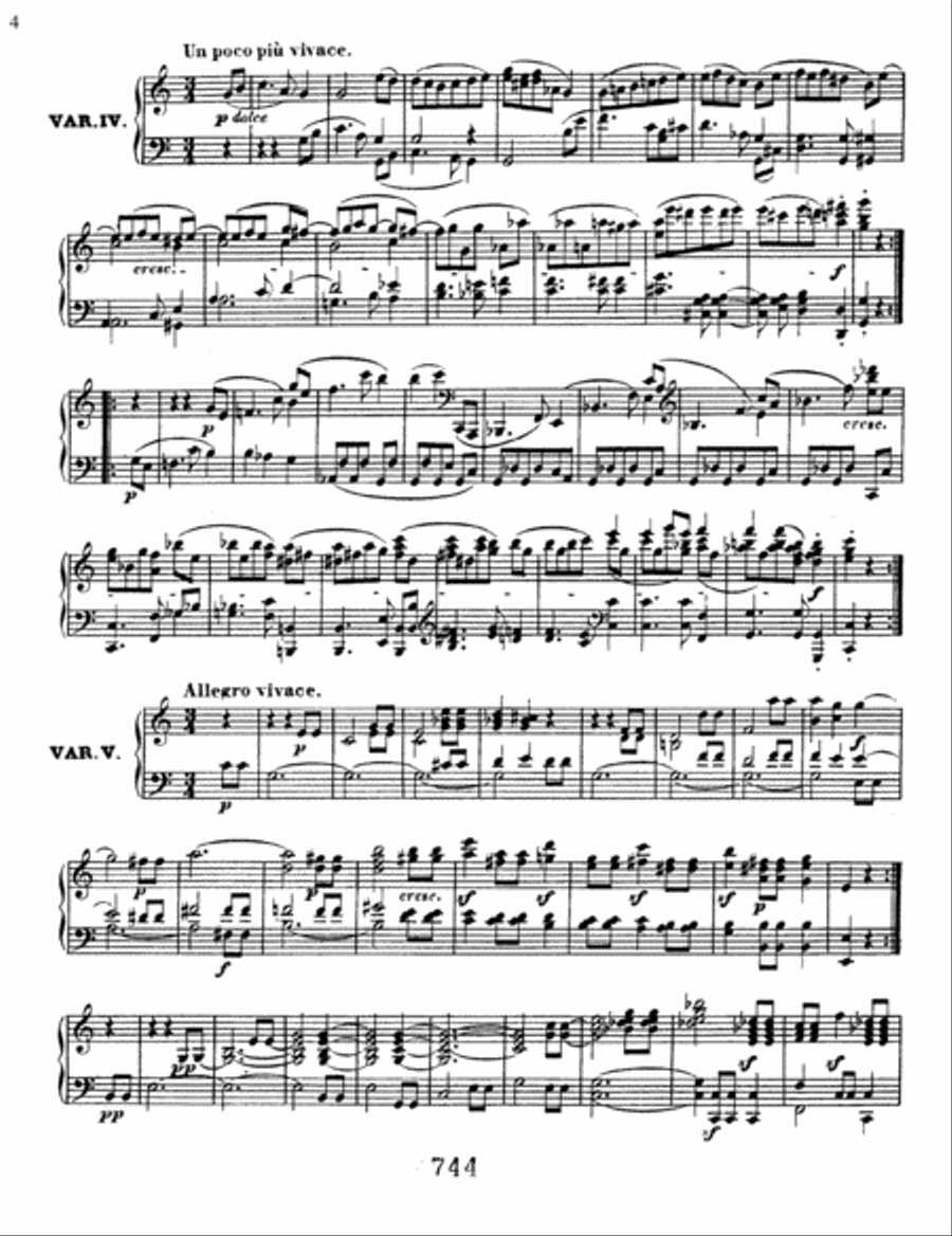 Variations (33) On A Waltz By Diabelli, Op. 120 Piano Solo scores gallery preview page 4